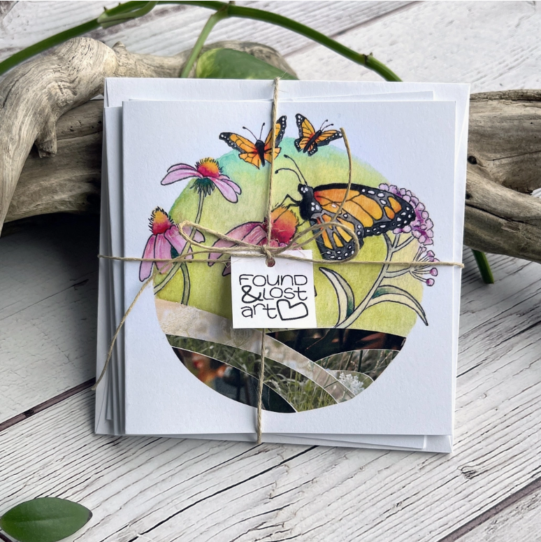 Found & Lost Art Art Notecard Pack Set of 4 - Monarch Butterfly - Art Noise Found & Lost Art Art Notecard Pack Set of 4 - Monarch Butterfly Found & Lost Art Blank Cards art-noise.myshopify.com found-lost-art-art-notecard-pack-set-of-4-monarch-butterfly