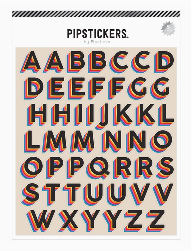 Pipsticks Color Stacked Big Alphabet (5ct) - Art Noise