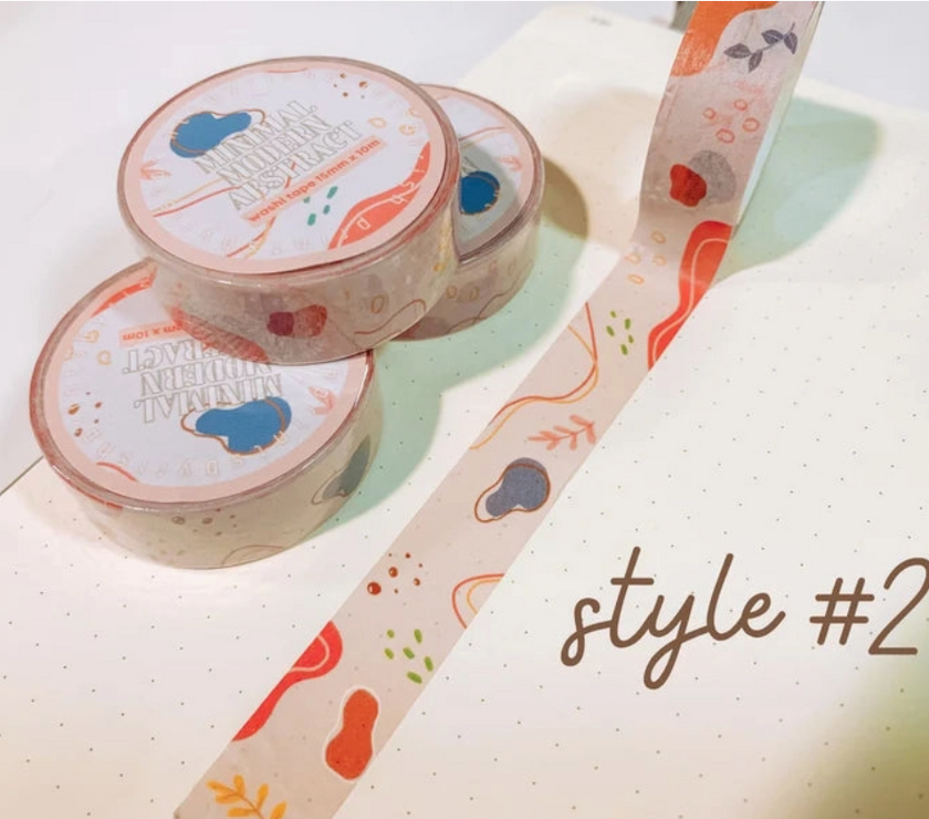 printsbyrish Minimal Modern Abstract Washi Tape - Style 2 - Art Noise