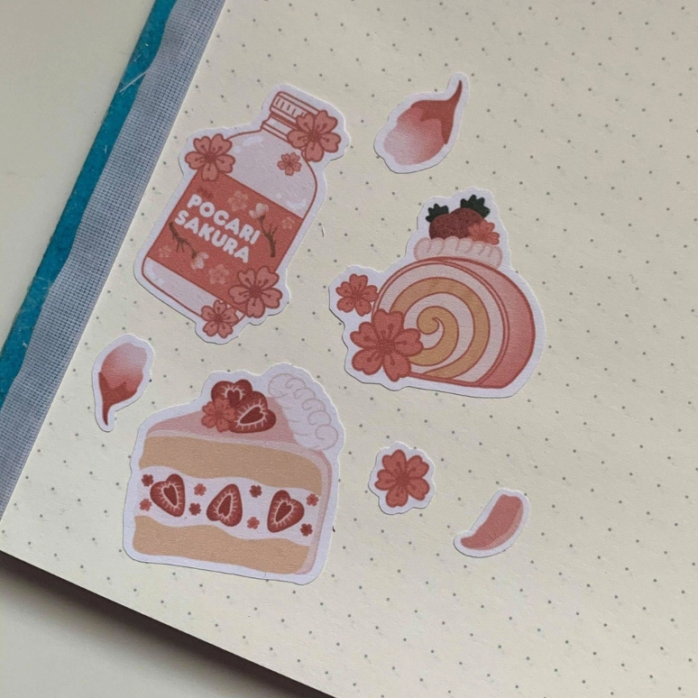 printsbyrish Sakura Spring Sticker Sheet