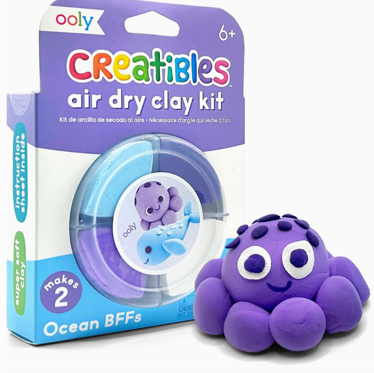 OOLY Creatibles D.I.Y. Air-Dry Clay Kit: Ocean Bffs