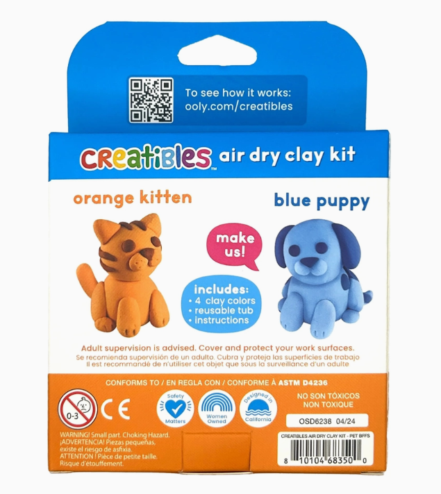 OOLY Creatibles D.I.Y. Air-Dry Clay Kit: Pet Bffs - Art Noise