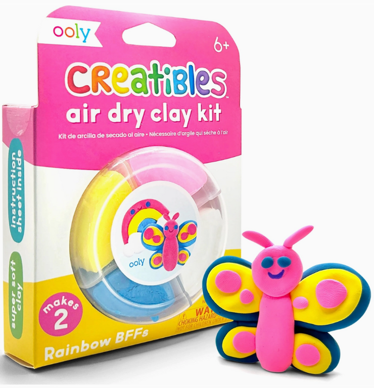 OOLY Creatibles D.I.Y. Air-Dry Clay Kit: Rainbow Bffs