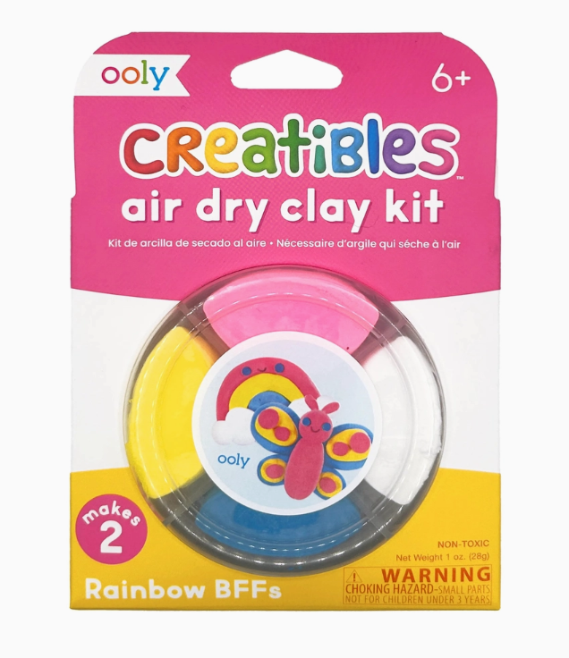 OOLY Creatibles D.I.Y. Air-Dry Clay Kit: Rainbow Bffs