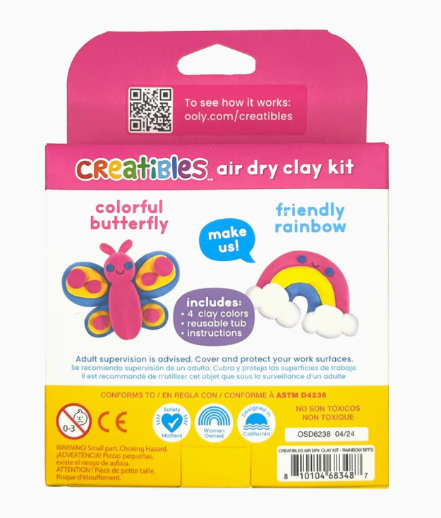 OOLY Creatibles D.I.Y. Air-Dry Clay Kit: Rainbow Bffs - Art Noise