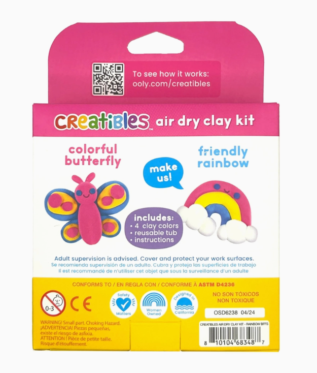 OOLY Creatibles D.I.Y. Air-Dry Clay Kit: Rainbow Bffs