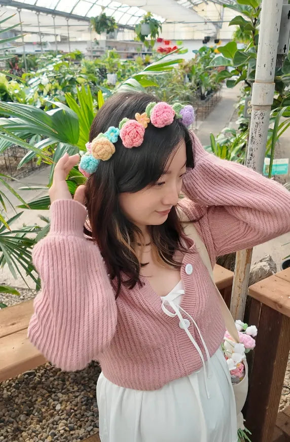 Crochet Flower Crown made with april product_type art-noise.myshopify.com crochet-flower-crown Crochet Flower Crown made with april  art-noise.myshopify.com crochet-flower-crown