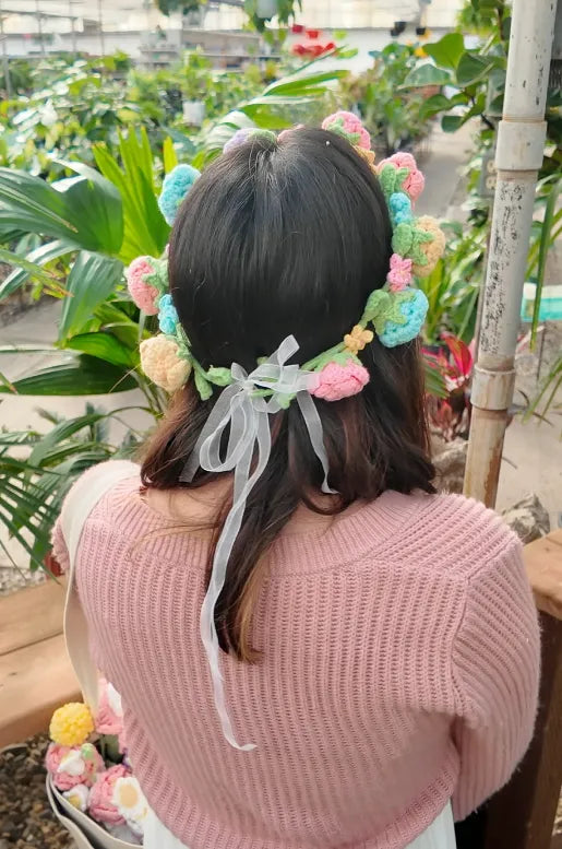 Crochet Flower Crown made with april product_type art-noise.myshopify.com crochet-flower-crown Crochet Flower Crown made with april  art-noise.myshopify.com crochet-flower-crown