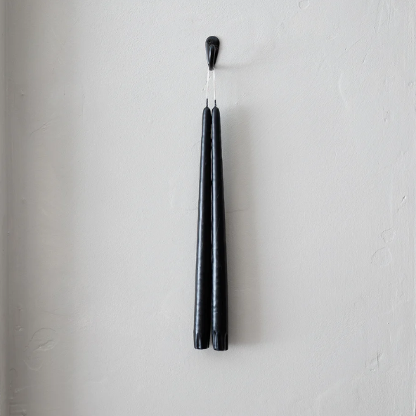 SOCCO Designs Taper Candles - Pair Black