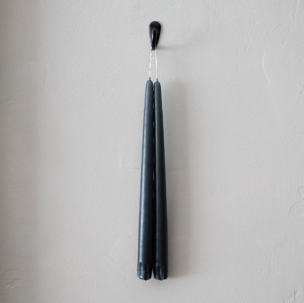 SOCCO Designs Taper Candles - Pair Charcoal