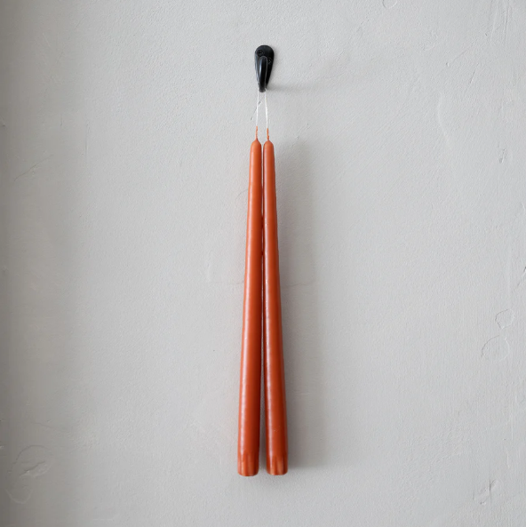 SOCCO Designs Taper Candles - Pair Terracotta