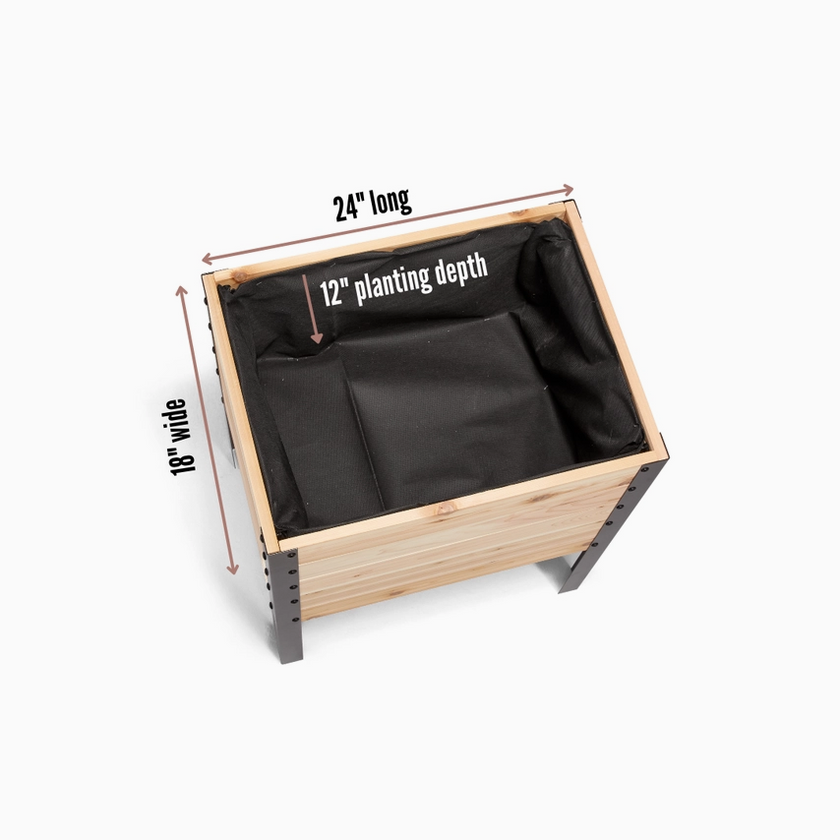Cedar Planters - 18″ X 24″ Raised Garden Bed - 30" Tall