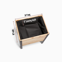 Cedar Planters - 18″ X 24″ Raised Garden Bed - 30" Tall