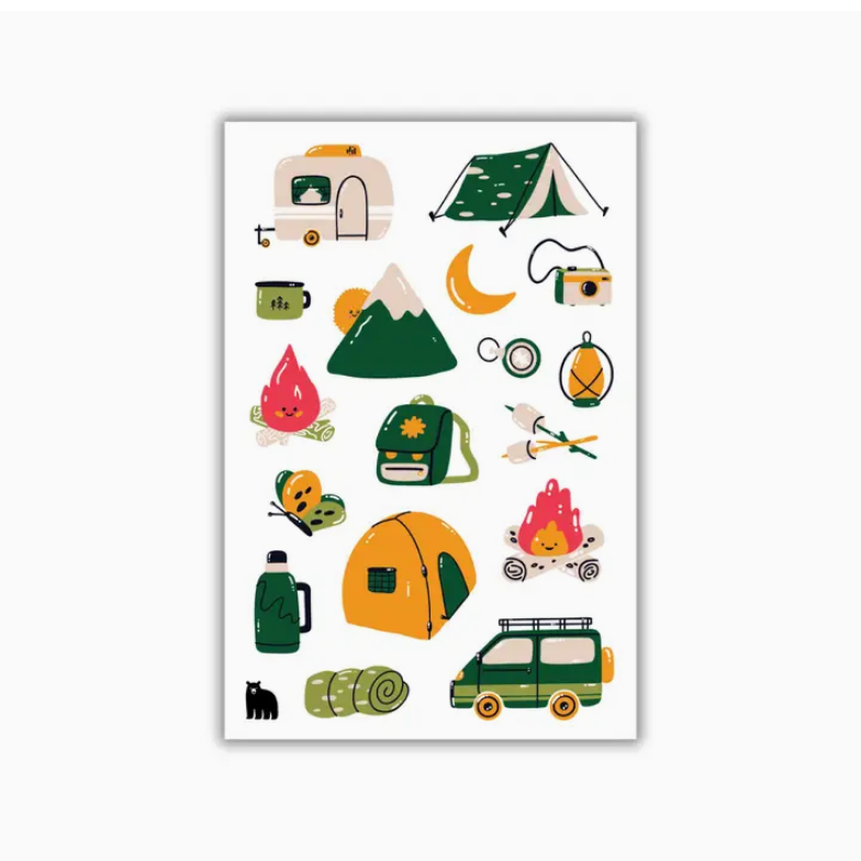 Four Bears Sticker Club - Camping Time Four Bears Sticker Club Stickers art-noise.myshopify.com four-bears-sticker-club-camping-time