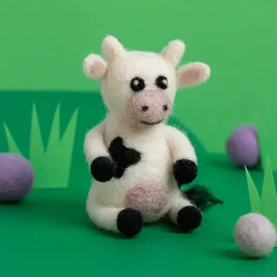  Hawthorn Handmade - Cow Mini Needle Felting Kit Hawthorn Handmade Needlecraft Kits art-noise.myshopify.com hawthorn-handmade-cow-mini-needle-felting-kit