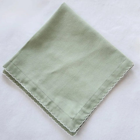  Serene Scallop Trim Linen Blend Napkins | Set of 4 Bluum Maison  art-noise.myshopify.com serene-scallop-trim-linen-blend-napkins-set-of-4