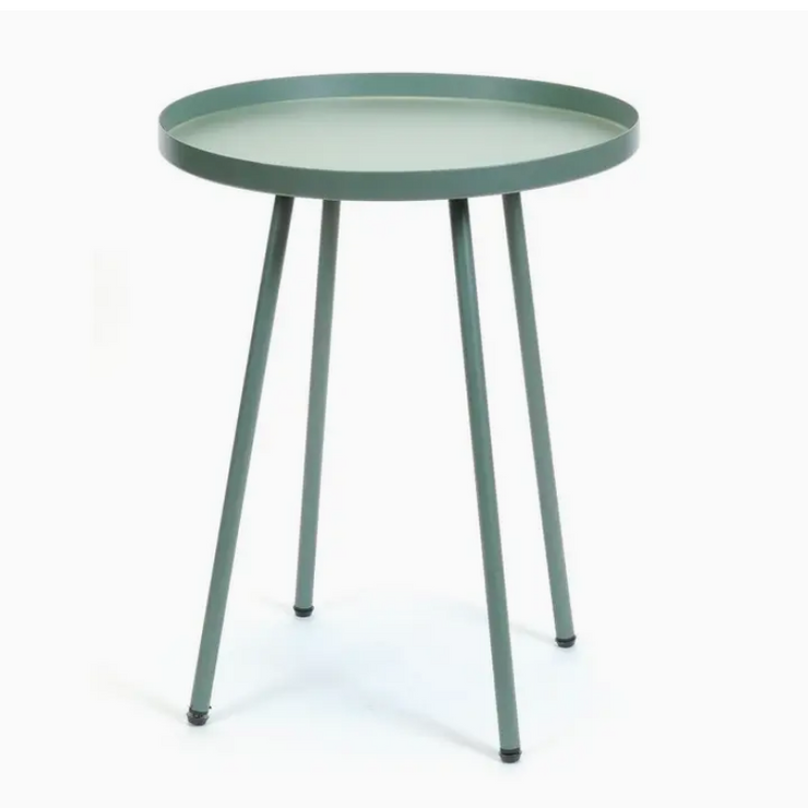 Round Green Metal Table