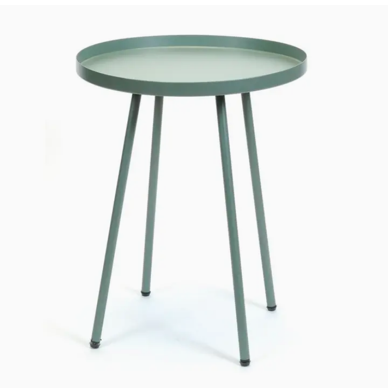 Round Green Metal Table