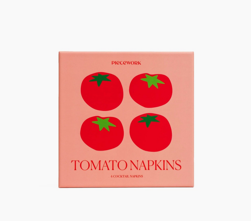 Tomato Cocktail Napkins - Set of 4