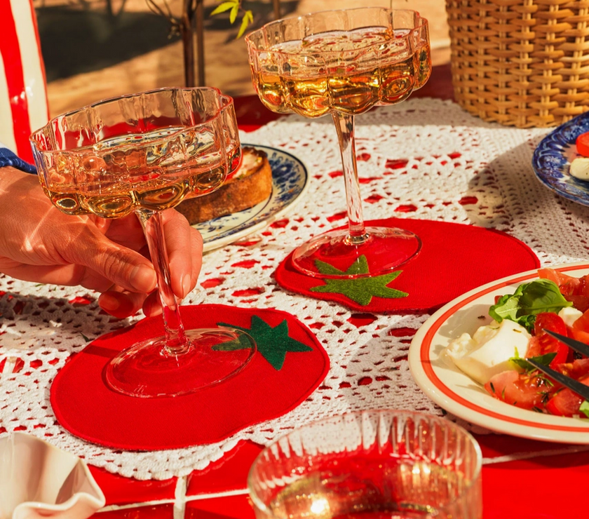 Tomato Cocktail Napkins - Set of 4