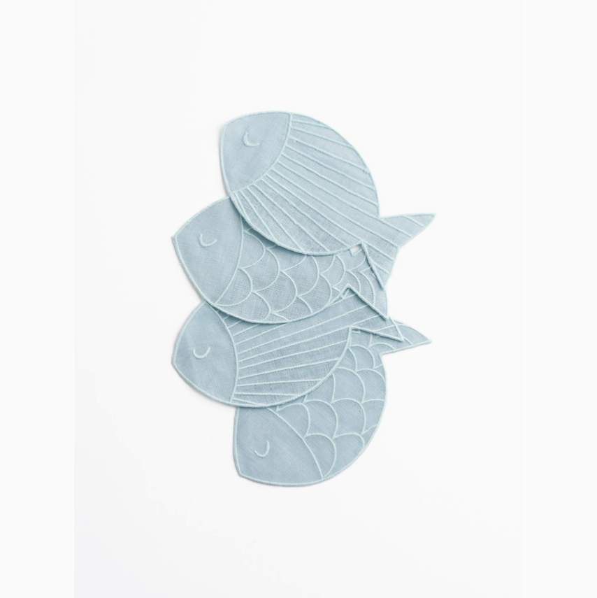 Sardine Cocktail Napkins - Set of 4