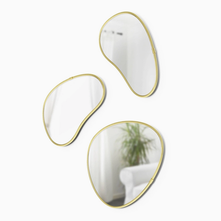 Hubba Pebble Mirrors, Set of 3