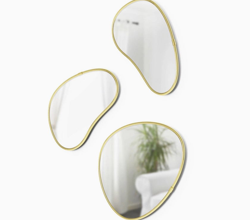 Hubba Pebble Mirrors, Set of 3
