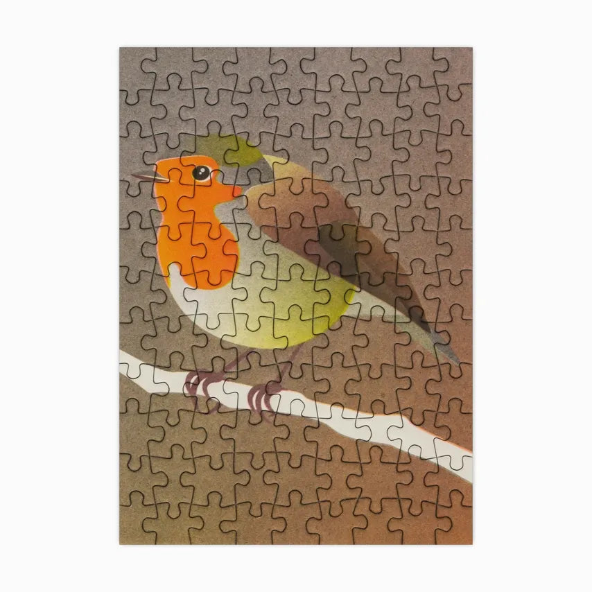  Robin - 99 Piece Mini Jigsaw Puzzle Happily Puzzles  art-noise.myshopify.com robin-99-piece-mini-jigsaw-puzzle-copy