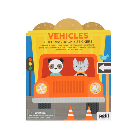 Vehicles Colouring Book with Stickers