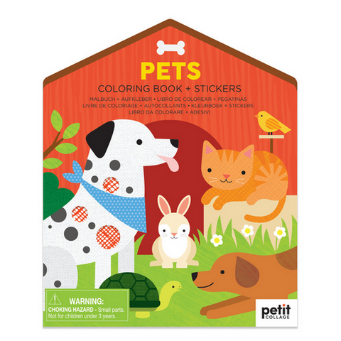 Pets Colouring Book with Stickers Petit Collage product_type art-noise.myshopify.com pets-colouring-book-with-stickers
