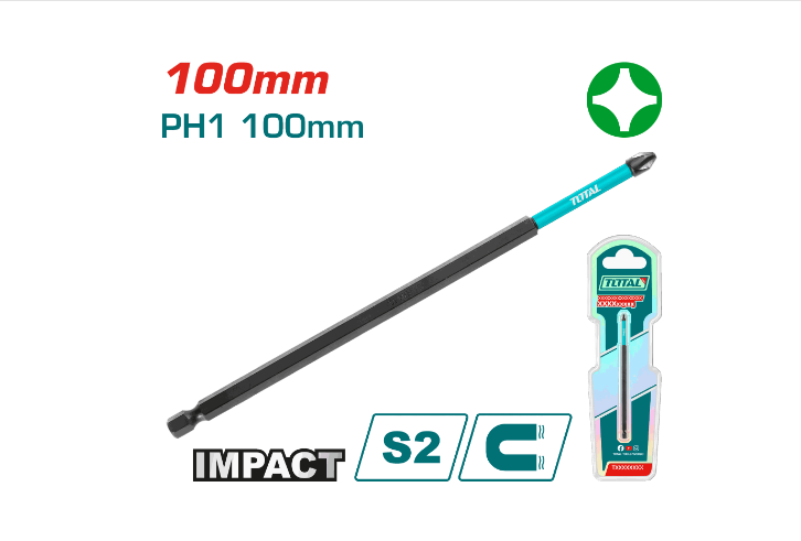 Total Tools - PH1X4" Impact screwdriver bit