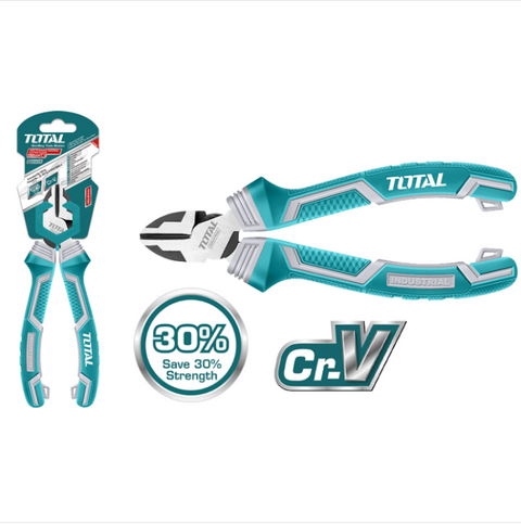 Total Tools - 7" High leverage diagonal cutting pliers