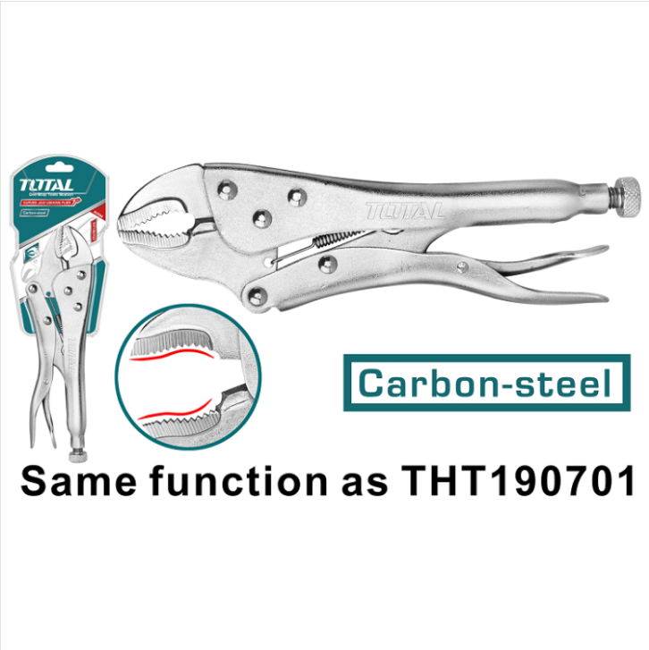 Total Tools - 7" Curved jaw locking plier