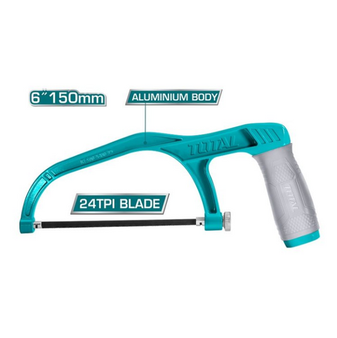 Total Tools - 6" Mini Hacksaw Frame(Aluminum body)