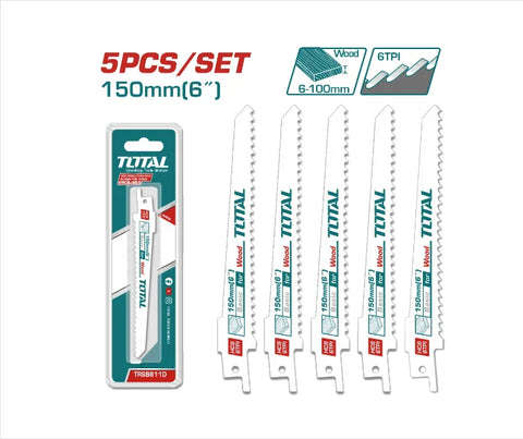 Total Tools - 5PCSX6"  Reciprocating saw blades for wood set Total Tools product_type art-noise.myshopify.com total-tools-5pcsx6-reciprocating-saw-blades-for-wood-set Total Tools - 5PCSX6"  Reciprocating saw blades for wood set Total Tools  art-noise.myshopify.com total-tools-5pcsx6-reciprocating-saw-blades-for-wood-set