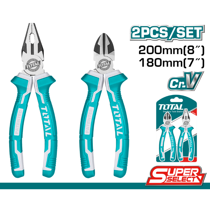 Total Tools - 2pcs Cr-V  Pliers set