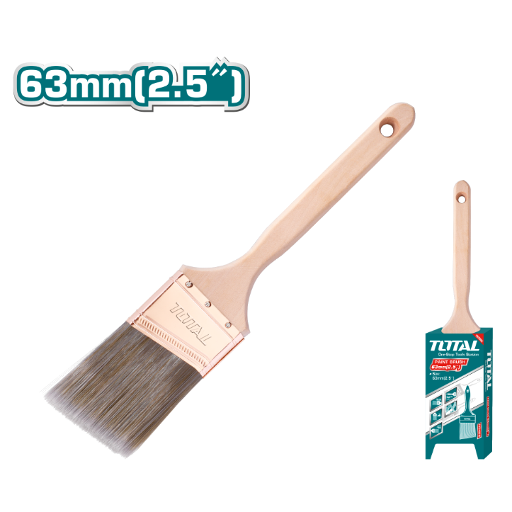 Total Tools - 2.5" Angle sash brush (Wooden Handle)