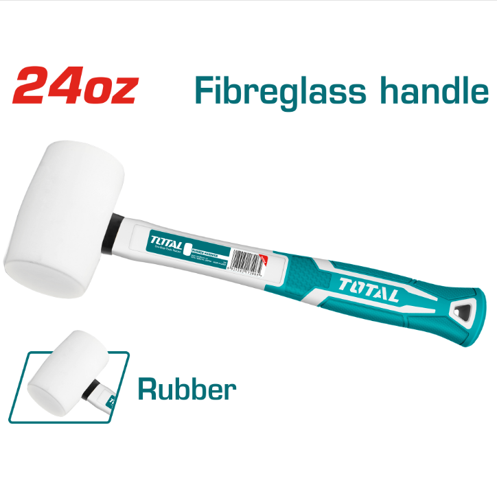 Total Tools - 24Oz White Rubber Mallet