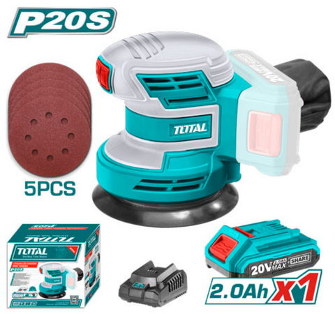Total Tools - 20VX5" Random Orbit Sander Combo 1 Battery+1 Charger