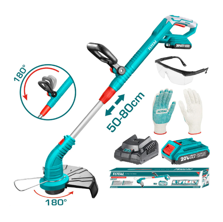 Total Tools - 20VX2.0AH  Lithium-Ion grass trimmer Combo 1Battery+1Charger