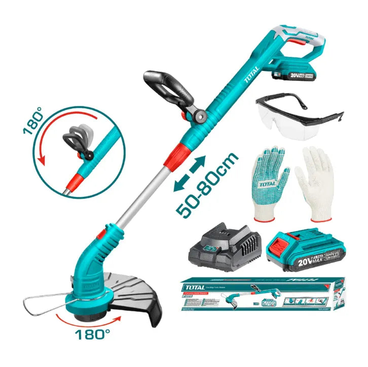  Total Tools - 20VX2.0AH  Lithium-Ion Grass Trimmer Combo 1Battery+1Charger Total Tools  art-noise.myshopify.com total-tools-20vx2-0ah-lithium-ion-grass-trimmer-combo-1battery-1charger
