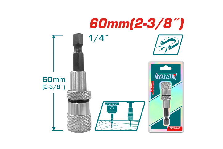 Total Tools - 2-3/8" Limit screwdriver bit holder