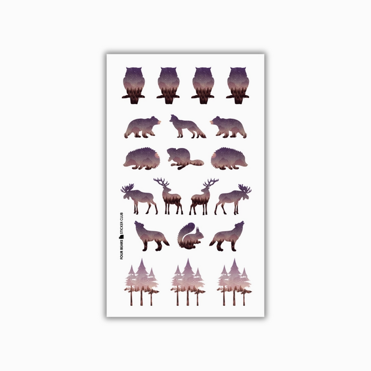 Four Bears Sticker Club - Forest Fauna