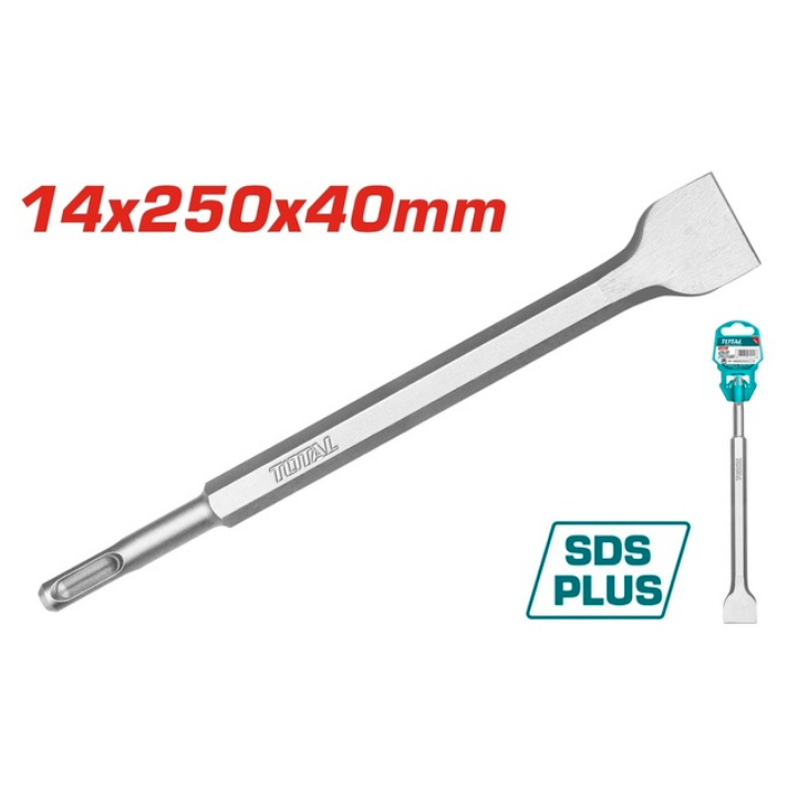 Total Tools - 1.5" (40mm) flat SDS plus chisel