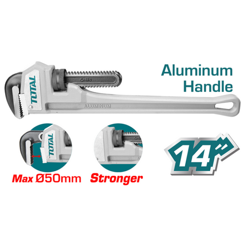 Total Tools - 14" Aluminum Handle Pipe Wrench