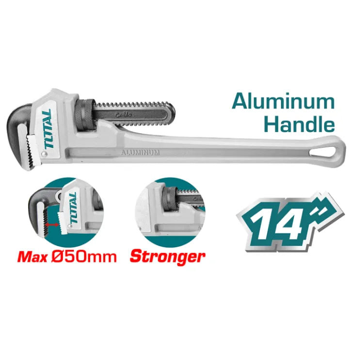 Total Tools - 14" Aluminum Handle Pipe Wrench Total Tools product_type art-noise.myshopify.com total-tools-14-aluminum-handle-pipe-wrench Total Tools - 14" Aluminum Handle Pipe Wrench Total Tools  art-noise.myshopify.com total-tools-14-aluminum-handle-pipe-wrench