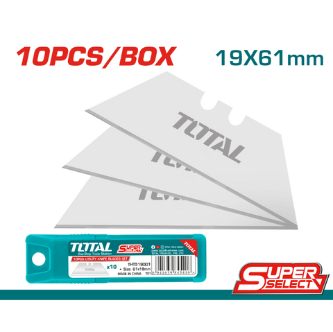 Total Tools - 10 Pcs utility knife blades set