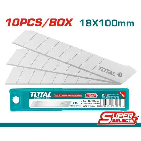 Total Tools - 10 Pcs 18mm knife blades set Total Tools product_type art-noise.myshopify.com total-tools-10-pcs-18mm-knife-blades-set Total Tools - 10 Pcs 18mm knife blades set Total Tools  art-noise.myshopify.com total-tools-10-pcs-18mm-knife-blades-set