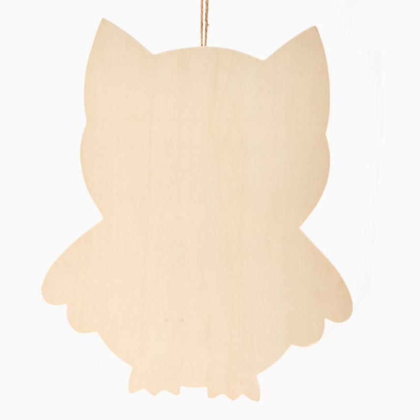 Large Unfinished Wood Owl Cutout