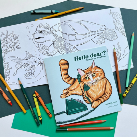 Hello dear? Animals on the Phone Colouring Book
